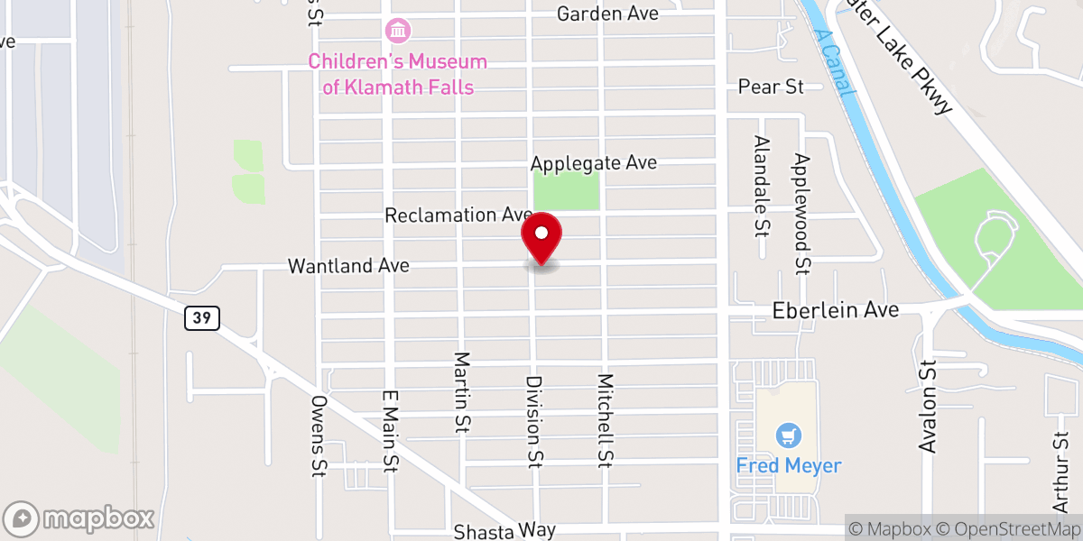 Map showing location of Unitarian Universalist Fellowship of Klamath County