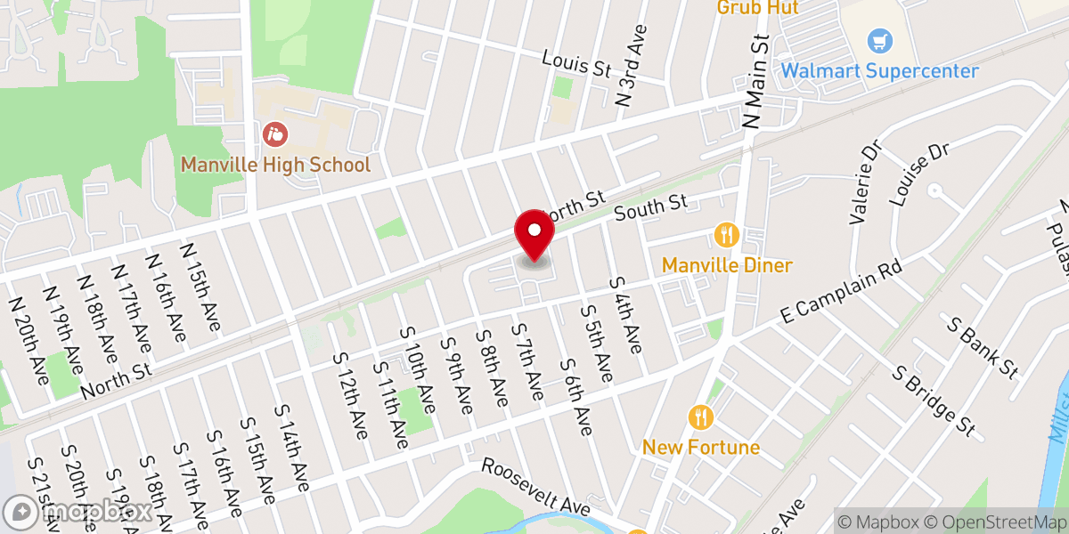 Map showing location of The Potter's House CFC Manville