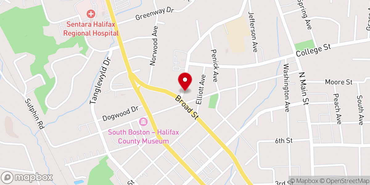 Map showing location of Seventh-day Adventist Church