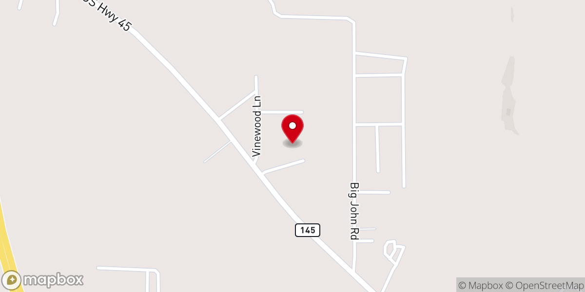 Map showing location of Faith Presbyterian Church