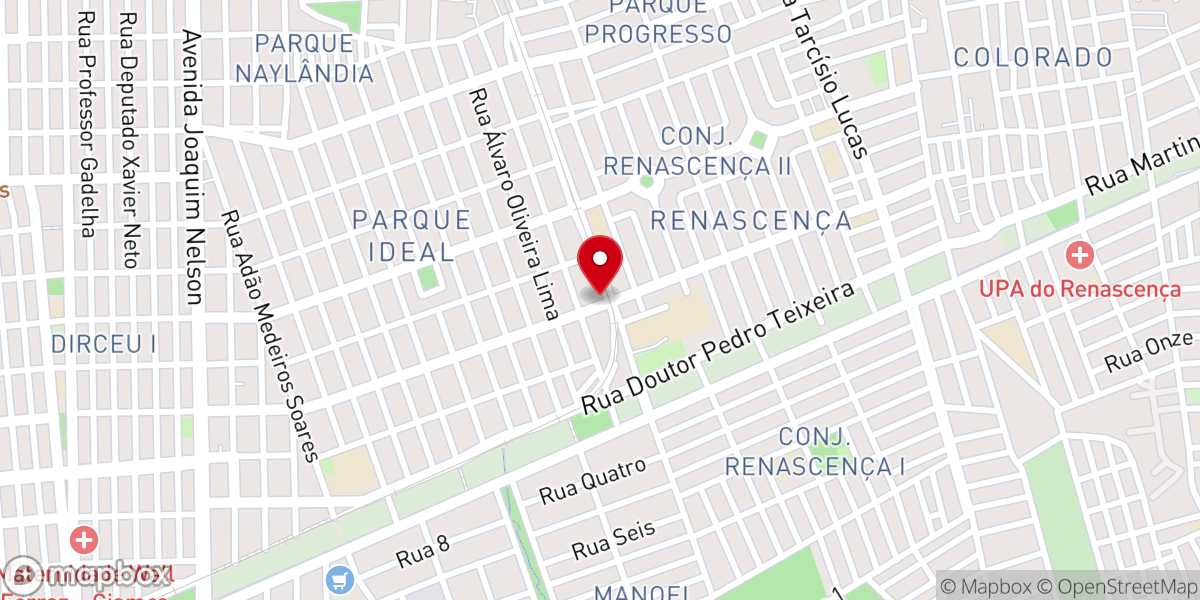 Map showing location of Igreja Embaixada Shekinah
