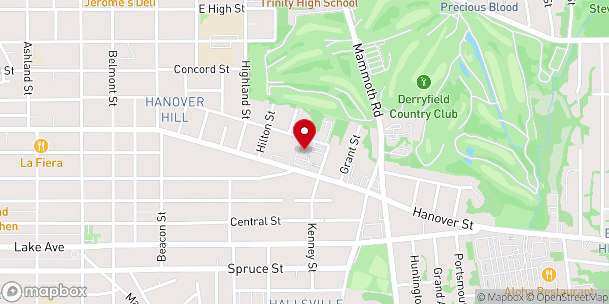 Map showing location of Saint George's Greek Orthodox Cathedral