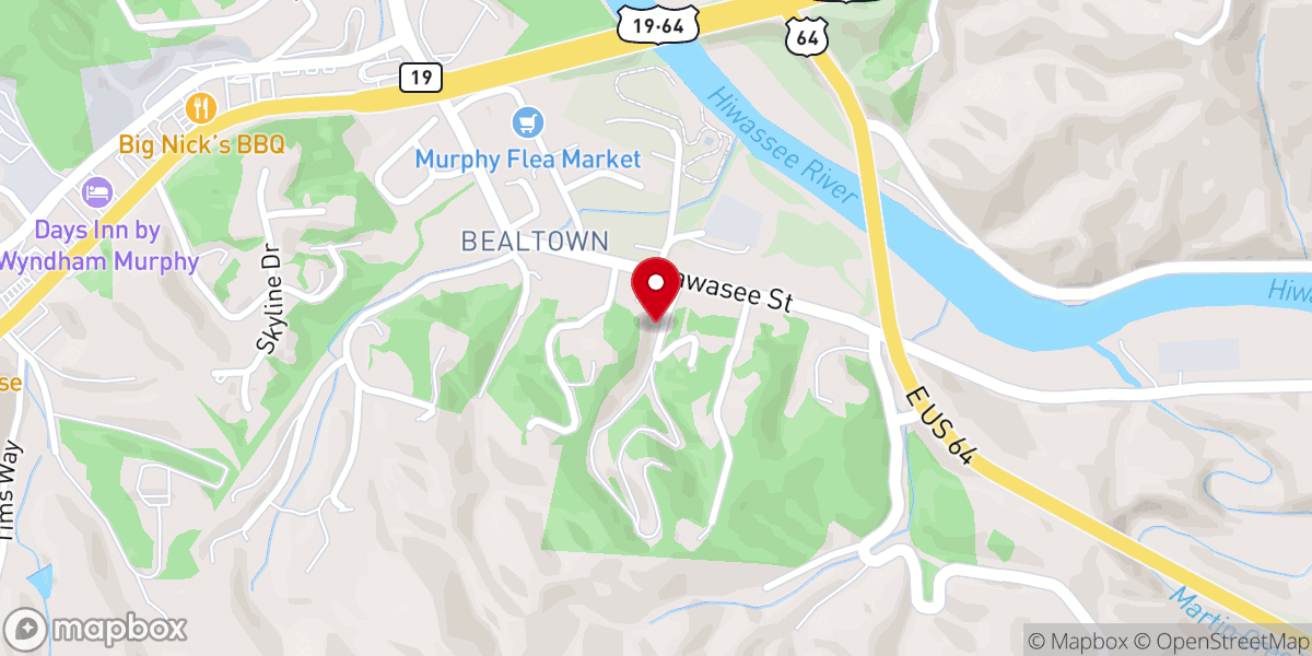 Map showing location of Bealtown Baptist Church