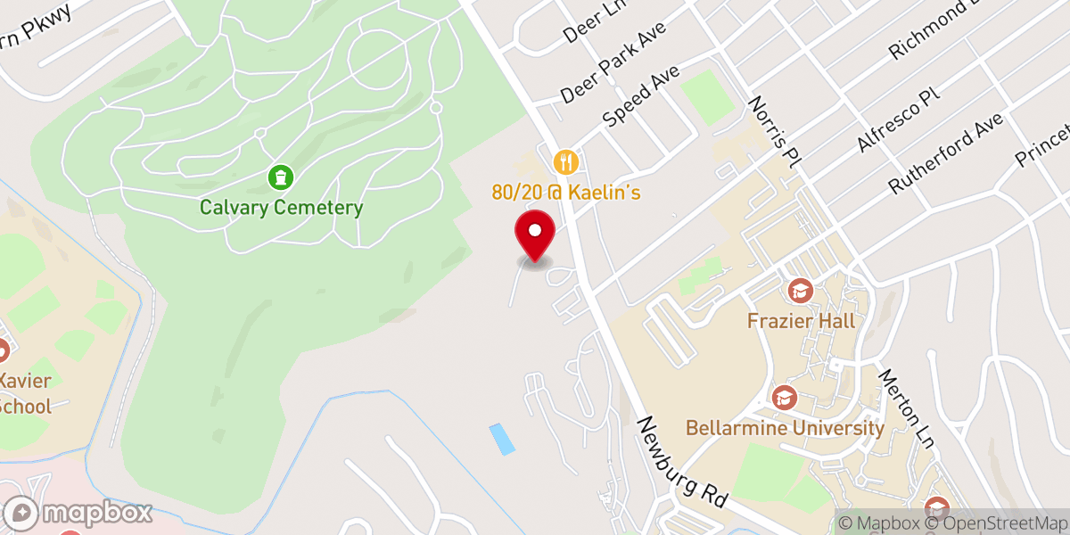 Map showing location of Saint Agnes Church