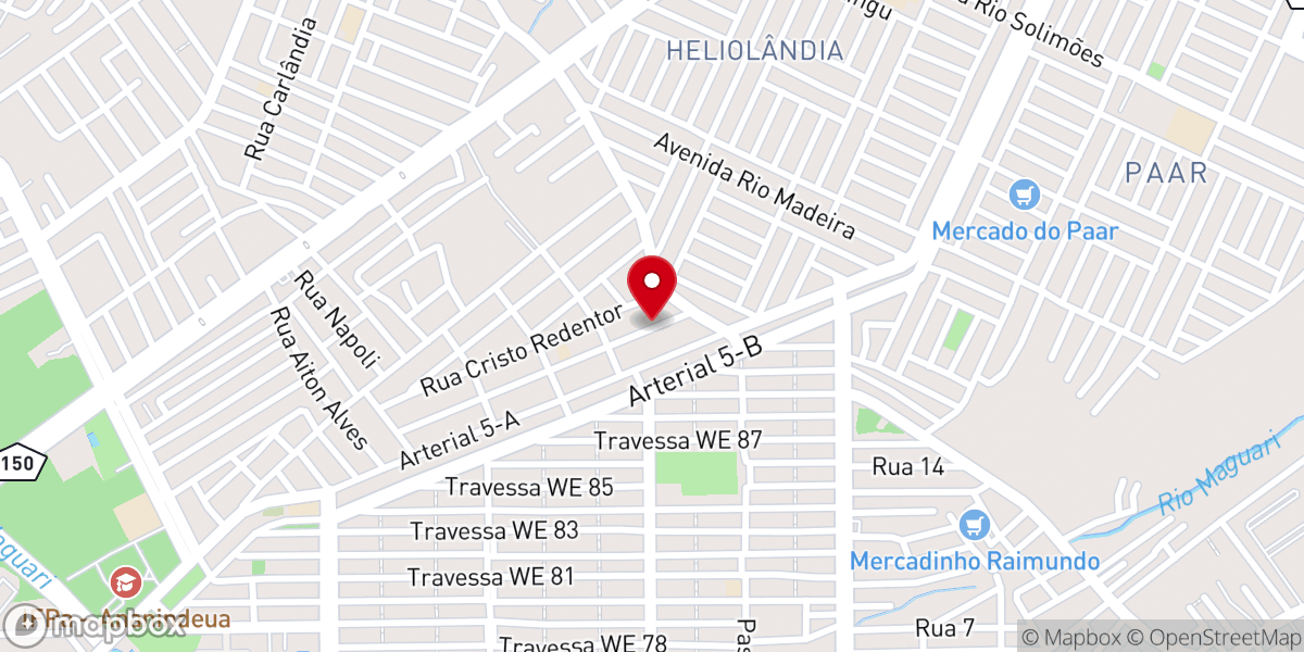 Map showing location of Igreja Batista de Missões- IBM