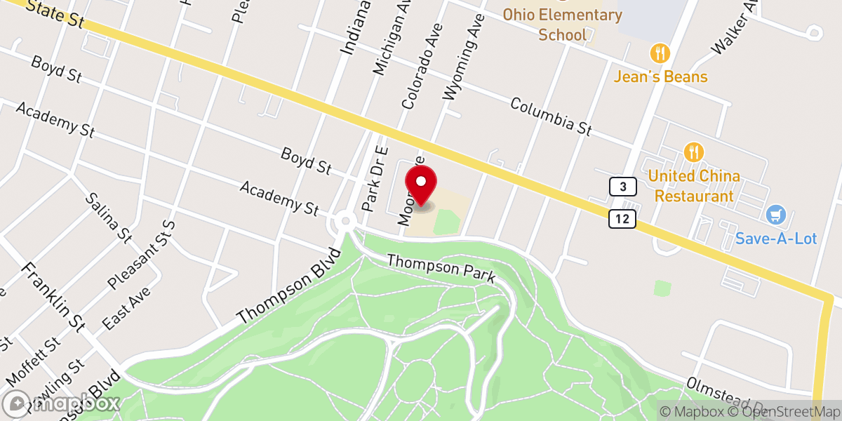 Map showing location of Faith Fellowship Church