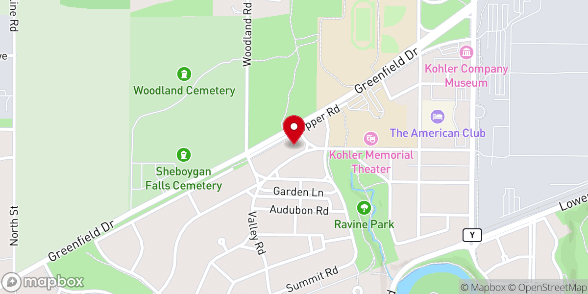 Map showing location of Grace United Church of Christ