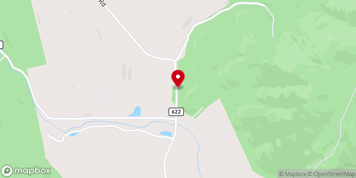 Map showing location of Gid Brown Bible Baptist Church