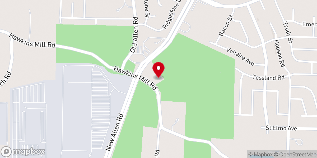 Map showing location of New Covenant Holiness Church