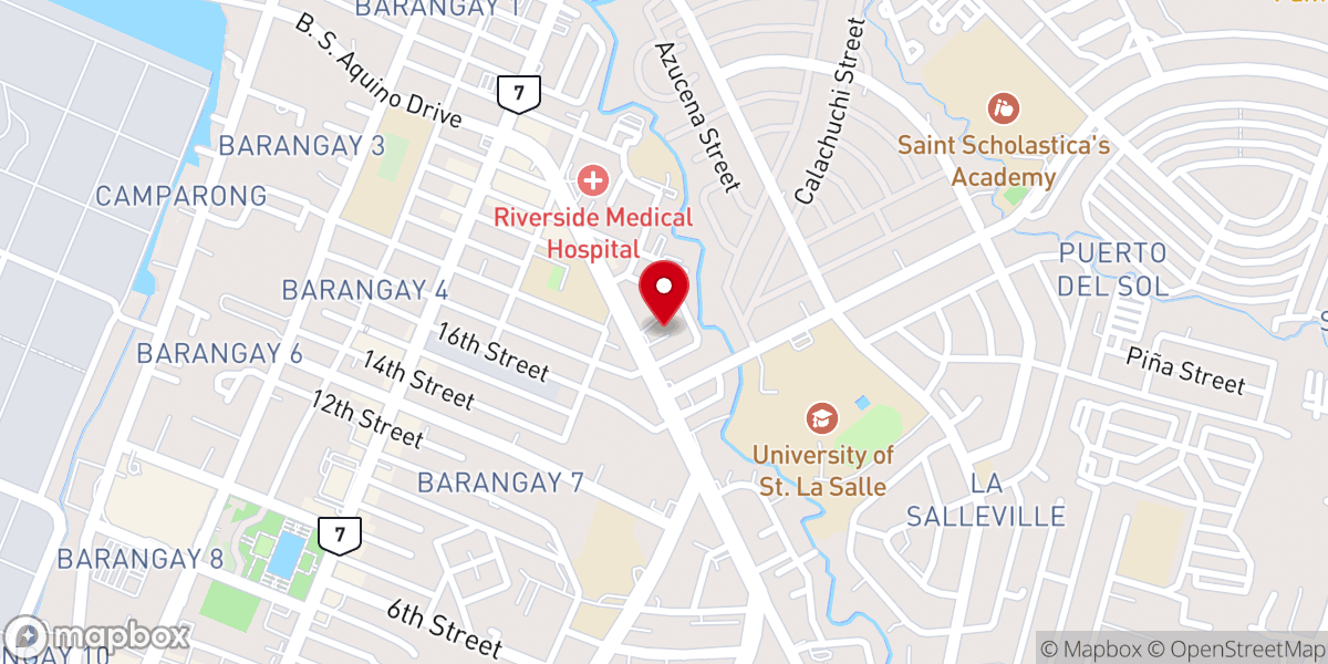 Map showing location of Shrine of our Lady of Perpetual Help