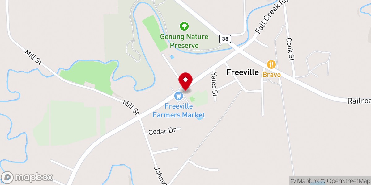 Map showing location of Freeville Pantry - Food Distribution Center