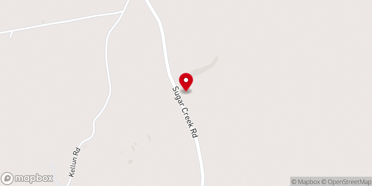 Map showing location of Sugar Creek Missionary Baptist Church
