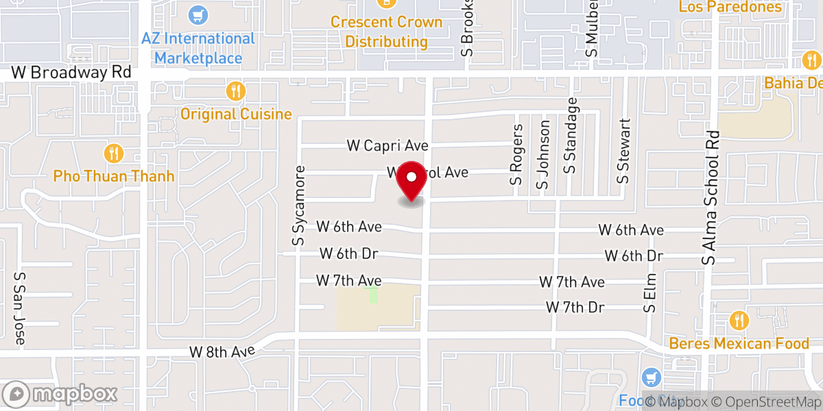 Map showing location of Longmore Road Baptist Church