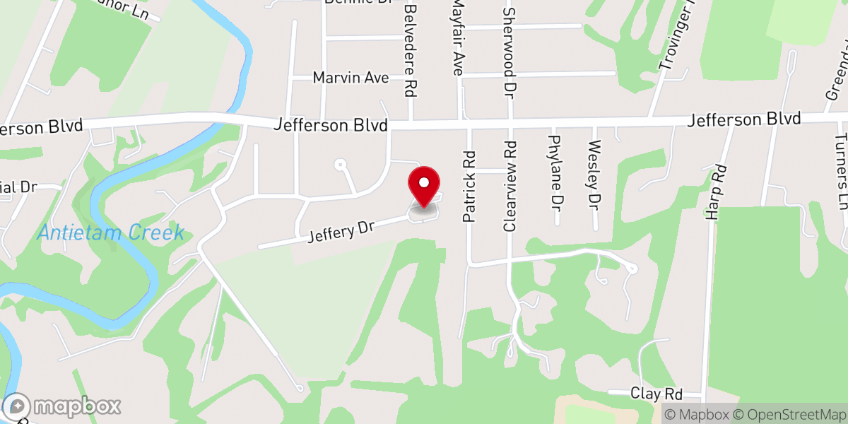 Map showing location of Maranatha Church
