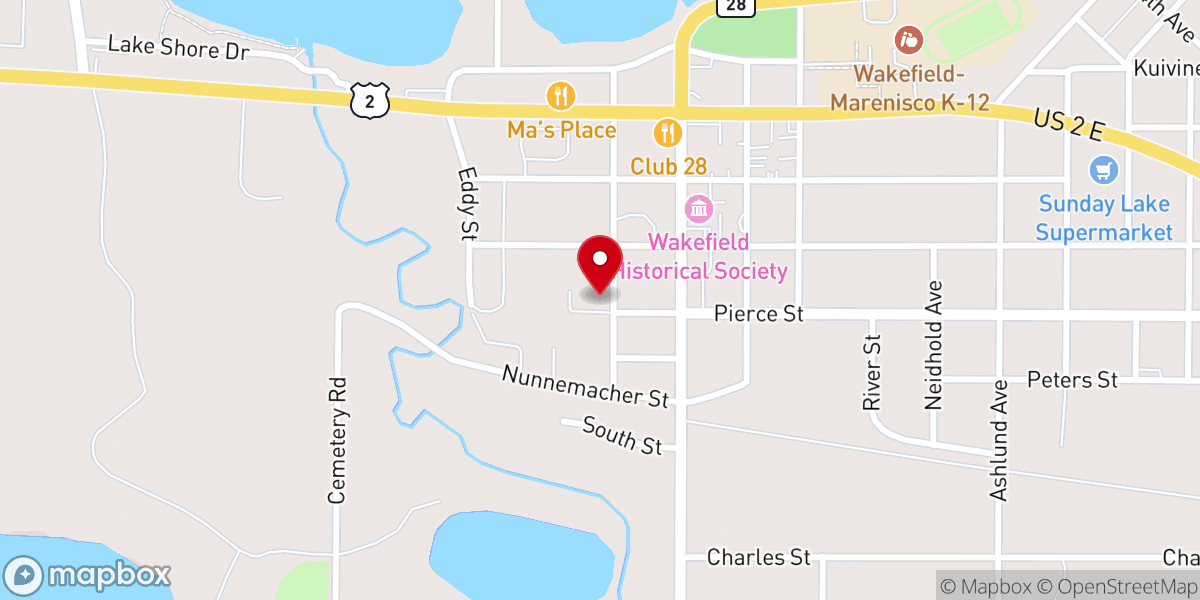 Map showing location of Immaculate Conception Church