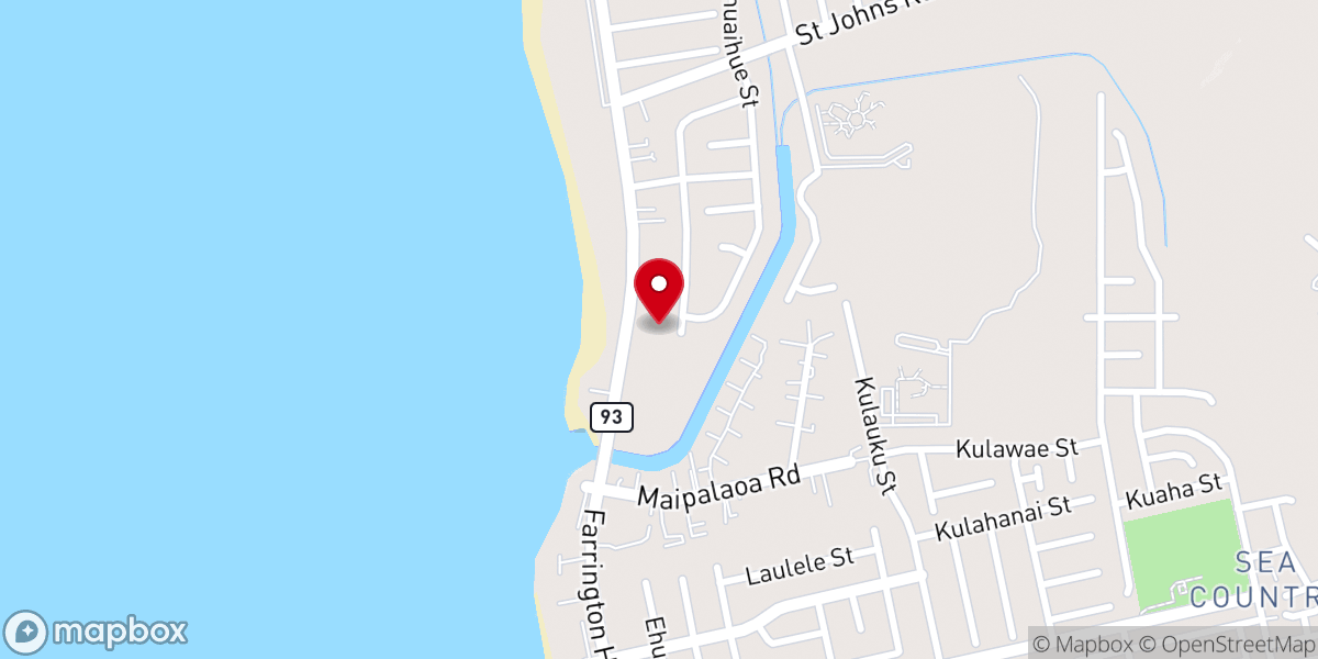 Map showing location of Calvary Chapel Leeward Coast