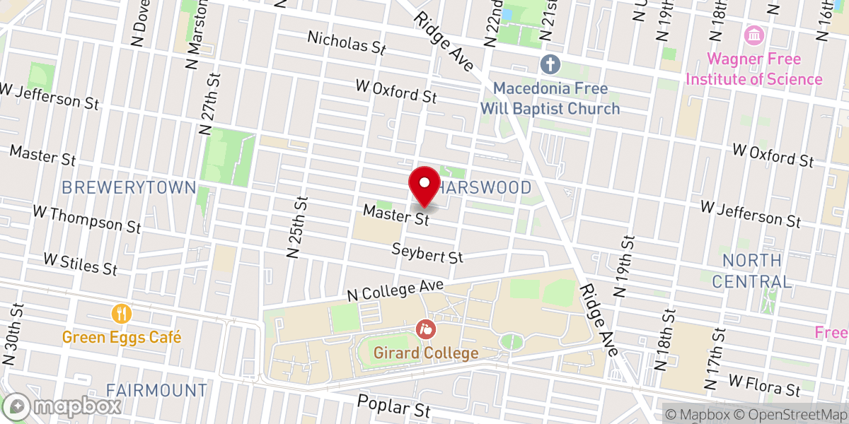 Map showing location of Jehovah Jireh Worship Center