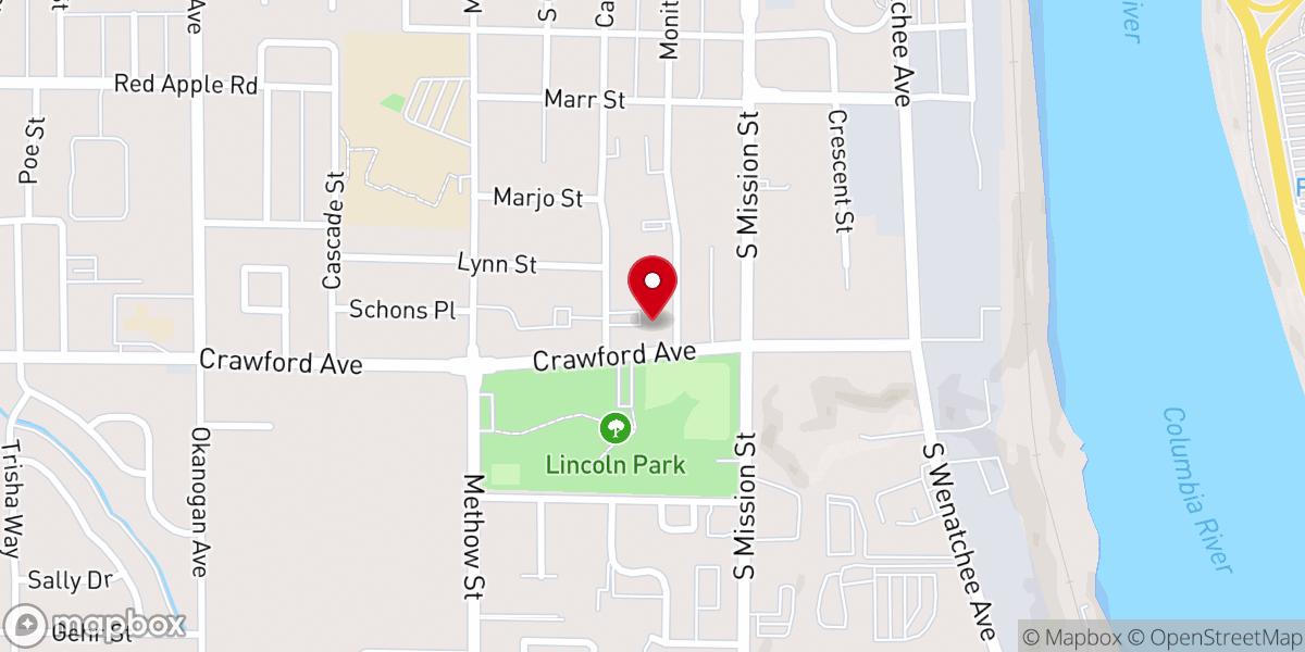 Map showing location of Lincoln Park Baptist Church