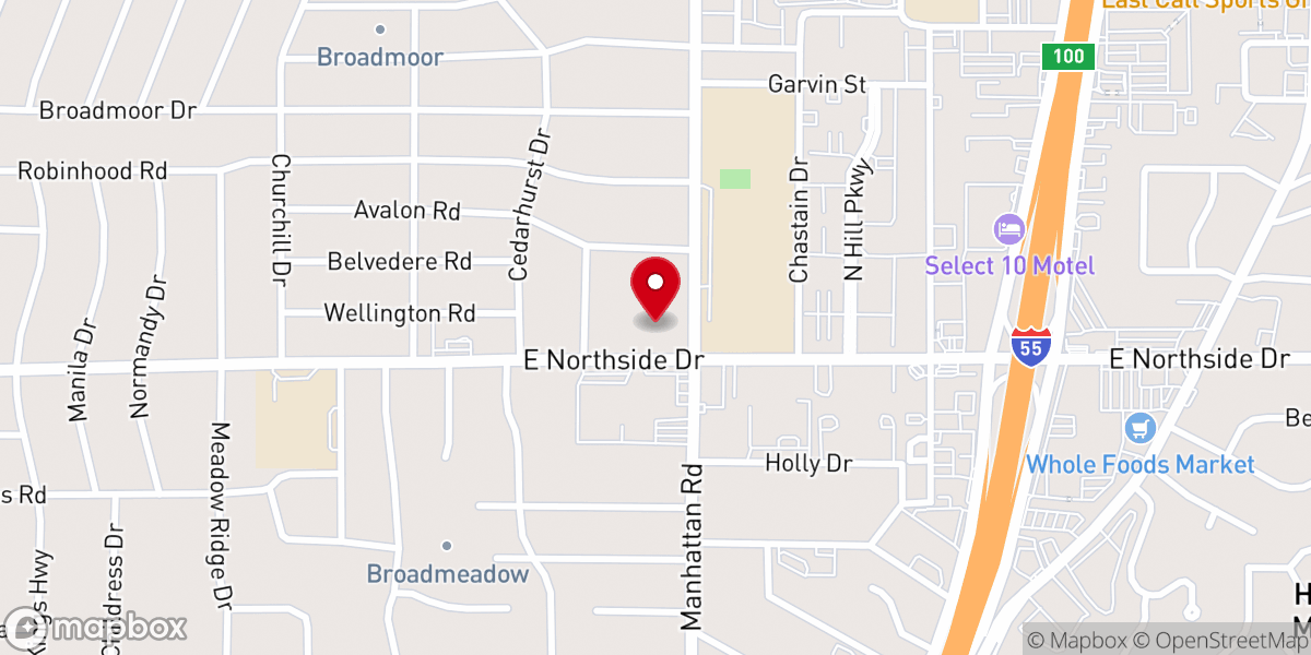 Map showing location of Open House Outreach Ministries