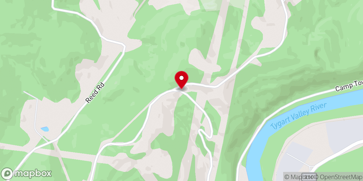 Map showing location of Rose Hill Church