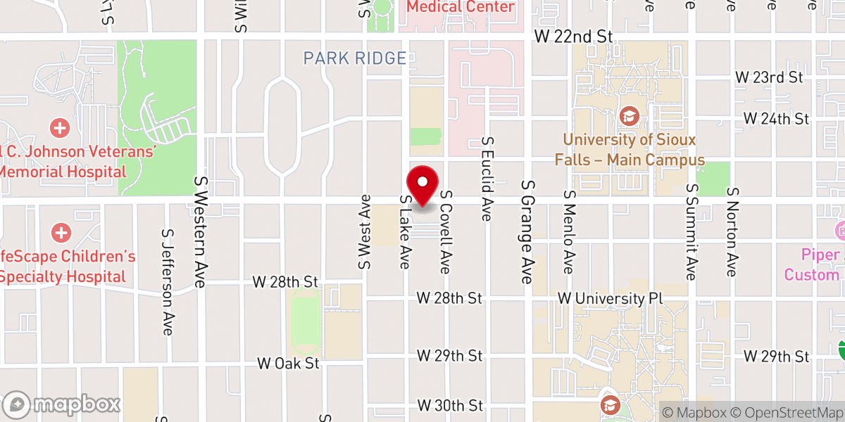 Map showing location of Christ the King Catholic Church