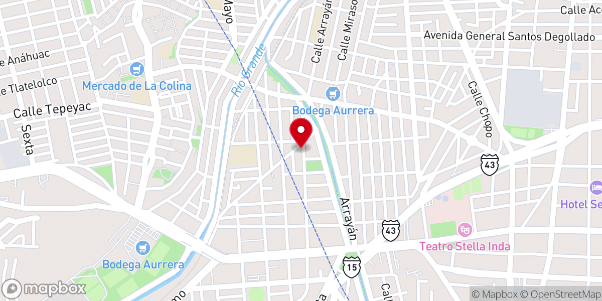 Map showing location of Rectoría de La Epifanía del Señor