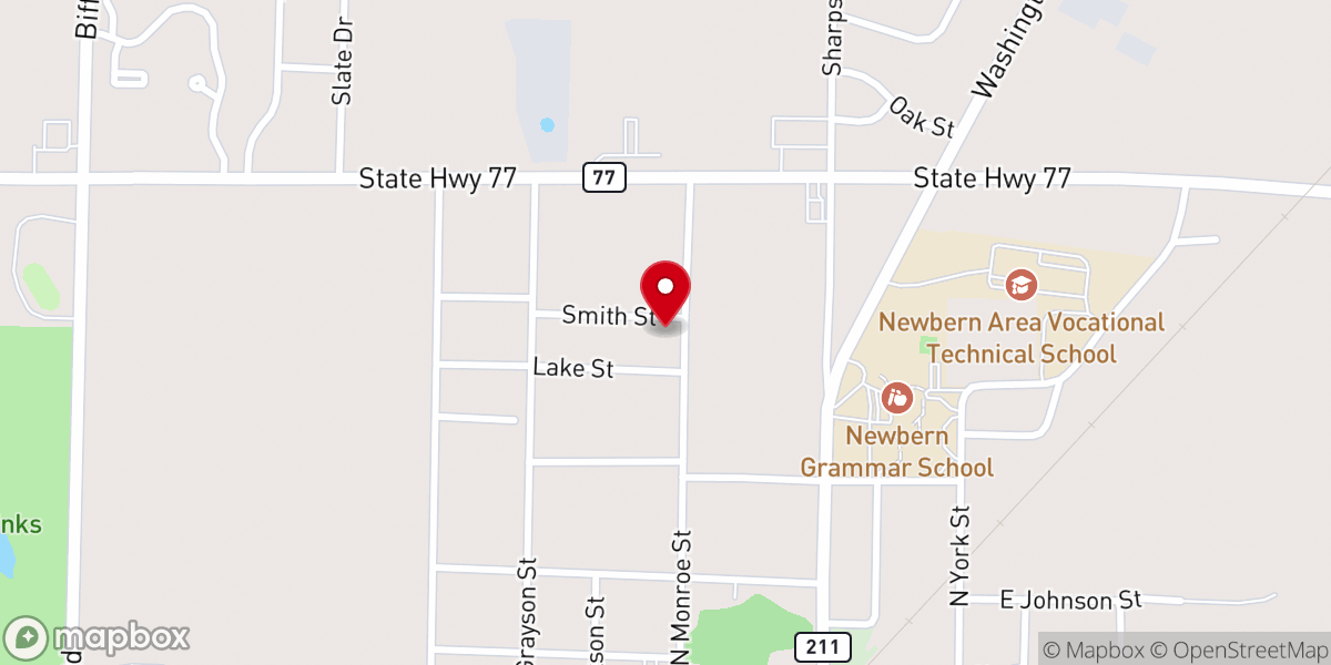 Map showing location of St, John M.B. Church