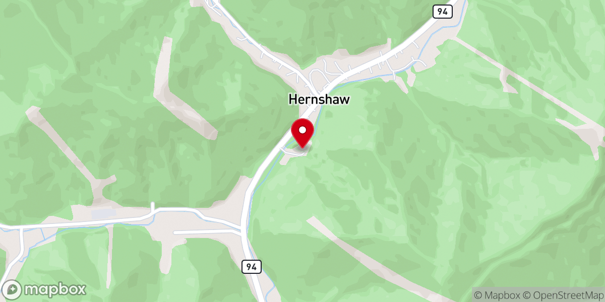 Map showing location of Lens Creek Missionary Baptist Church
