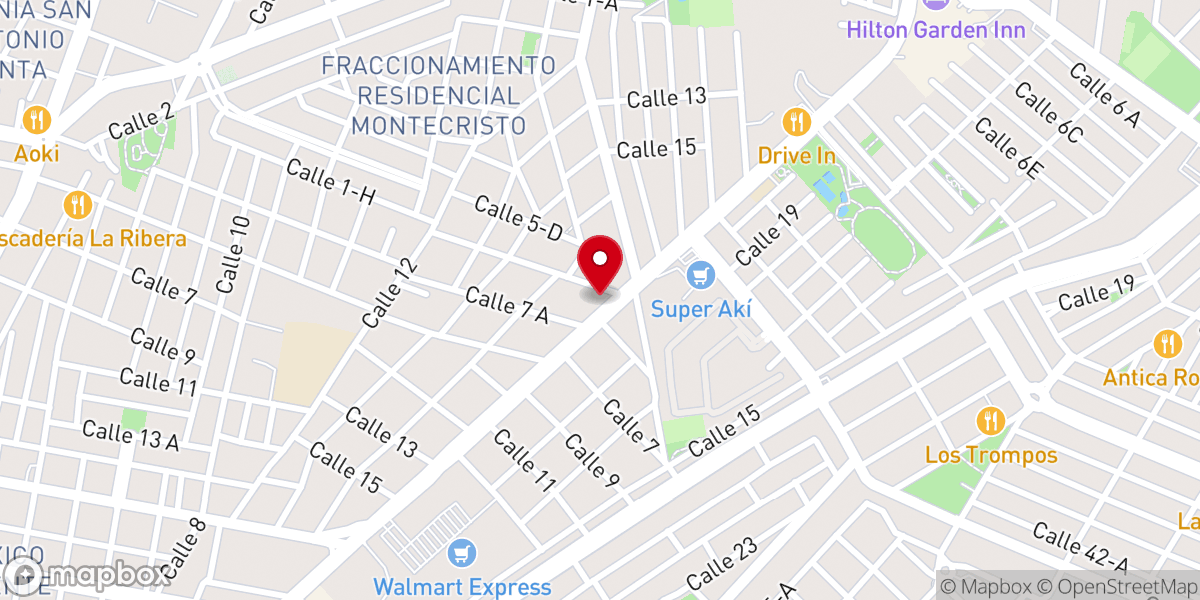 Map showing location of Iglesia de San Judas Tadeo