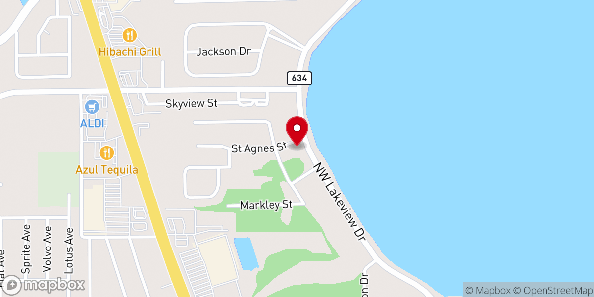 Map showing location of All Angels Chapel