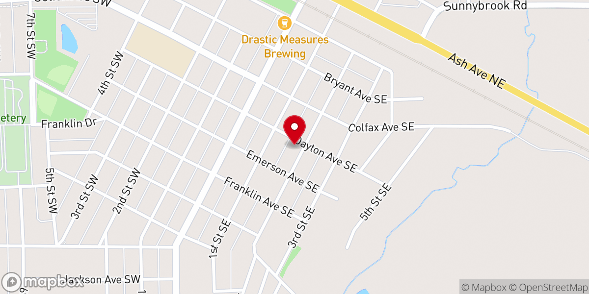 Map showing location of Immanuel Lutheran Church