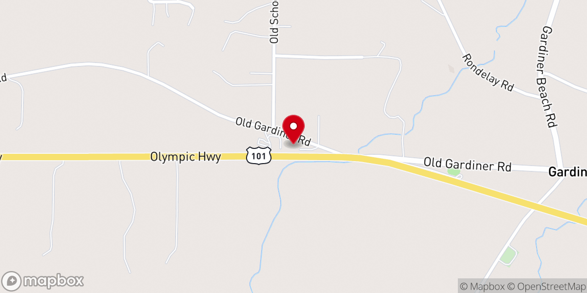 Map showing location of Gardiner Community Church