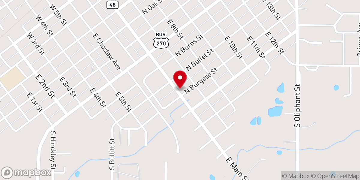 Map showing location of First Church of God