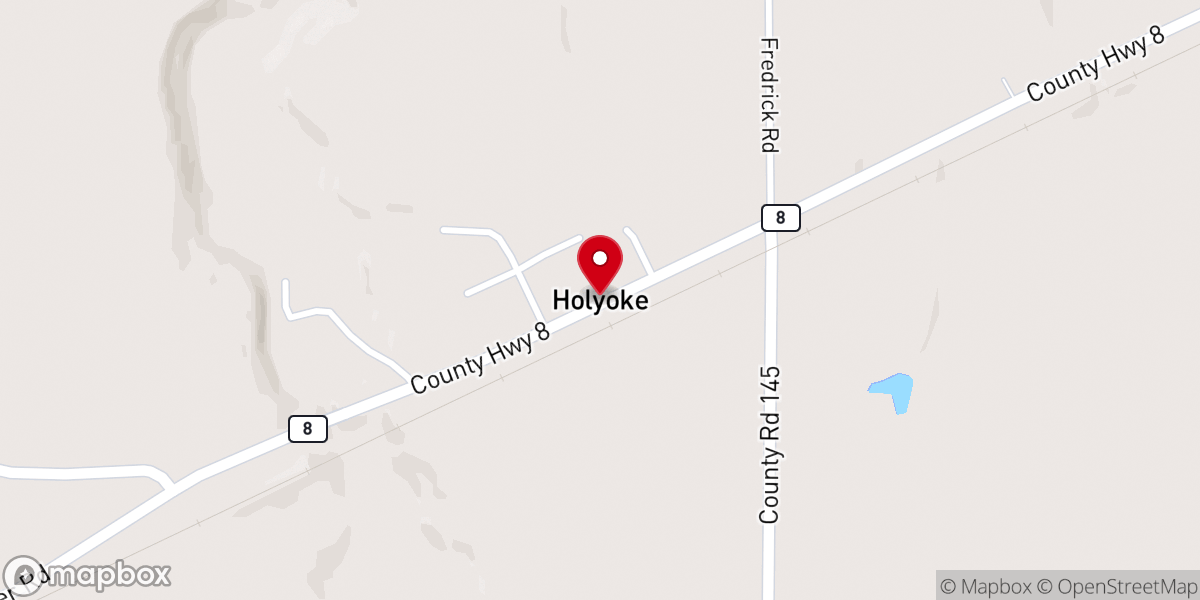 Map showing location of Holyoke