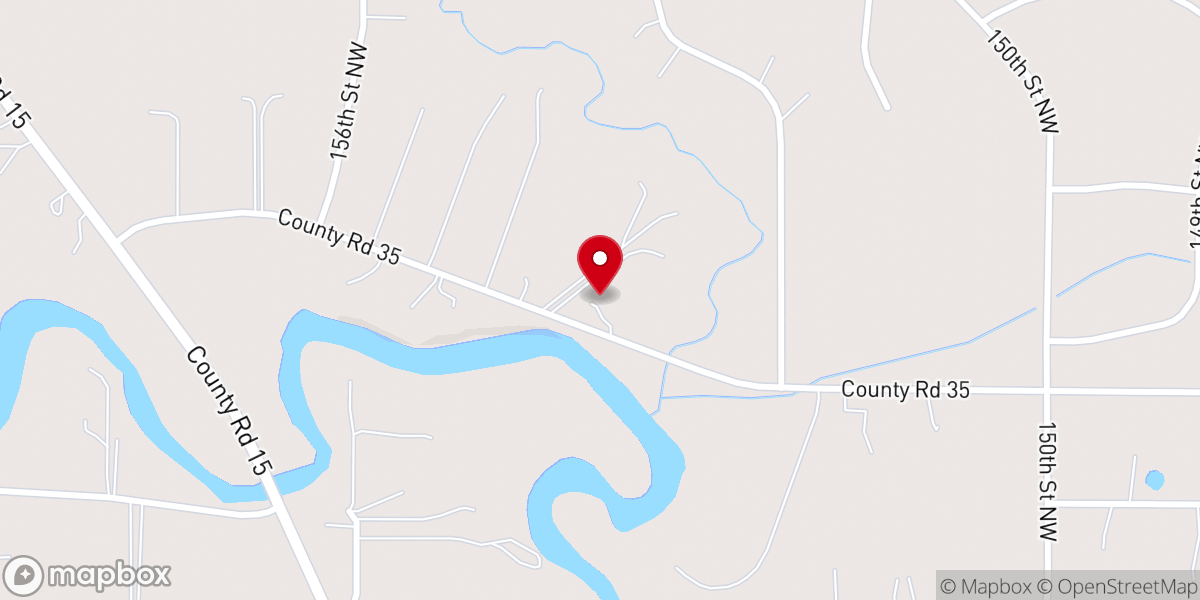 Map showing location of Cornerstone Baptist Church