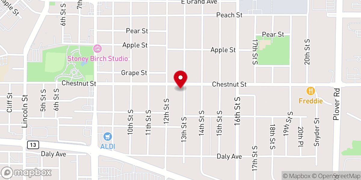 Map showing location of St. Vincent de Paul Catholic Church