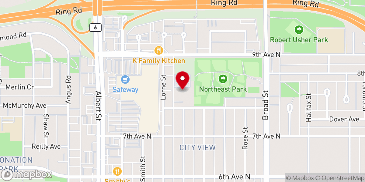 Map showing location of Harvest City Church