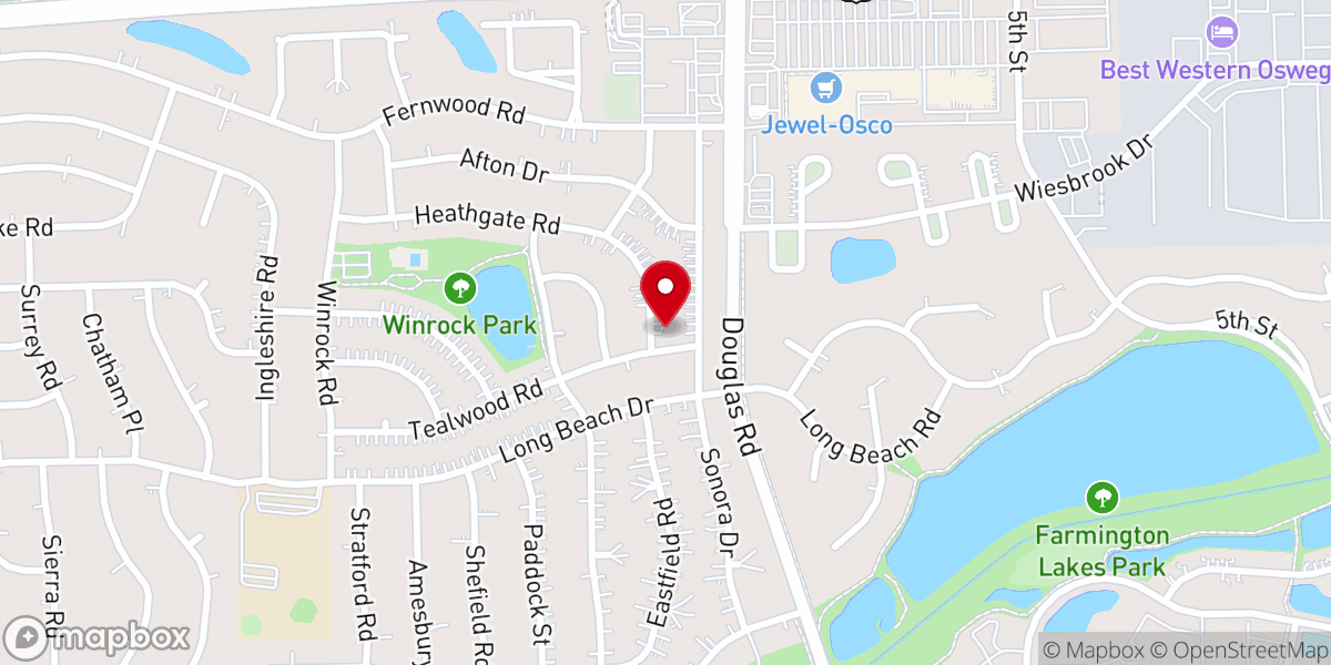 Map showing location of Body of Christ Church
