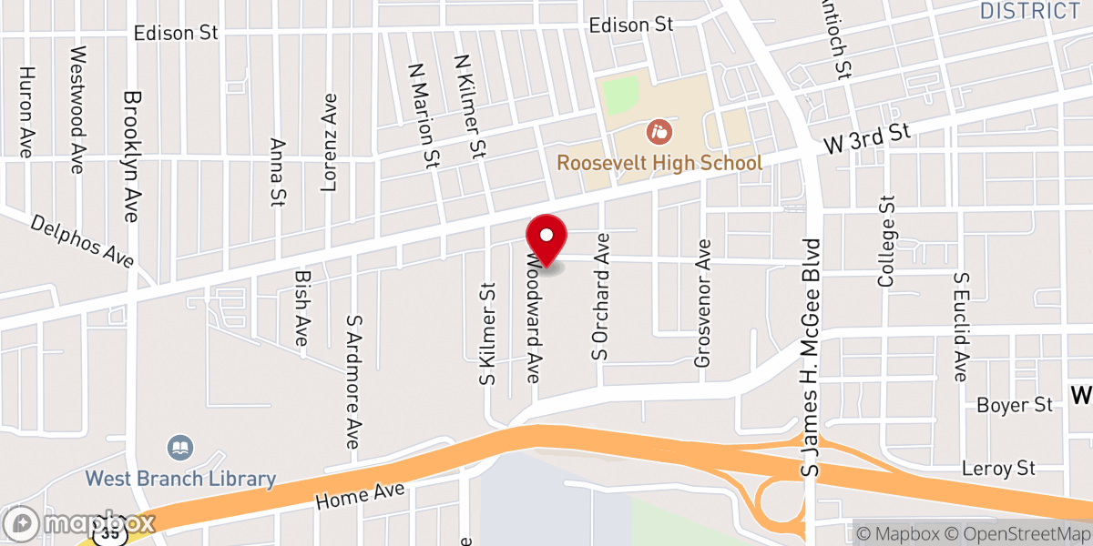 Map showing location of Canaan Early Church of God in Christ