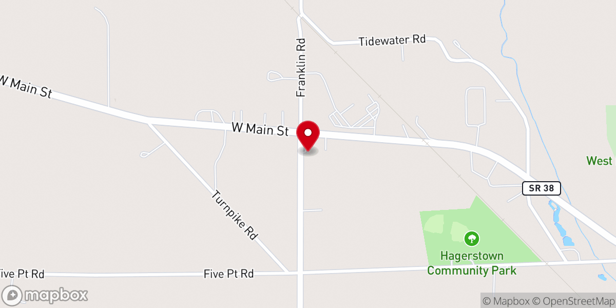 Map showing location of Faith United Baptist Church