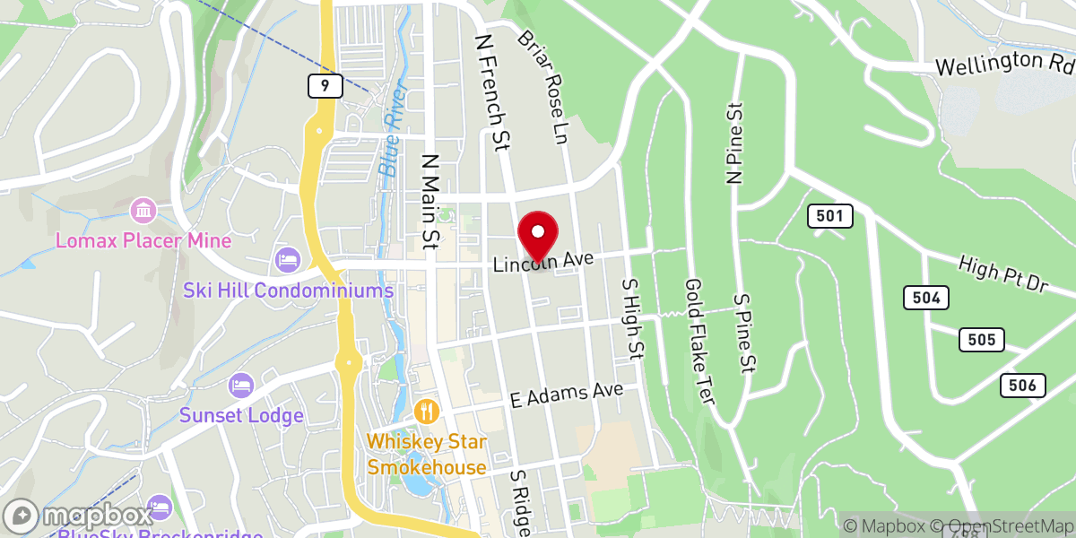 Map showing location of St John the Baptist Episcopal Church