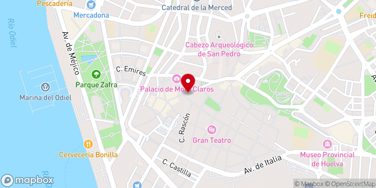Map showing location of Parroquia de la Purísima Concepción