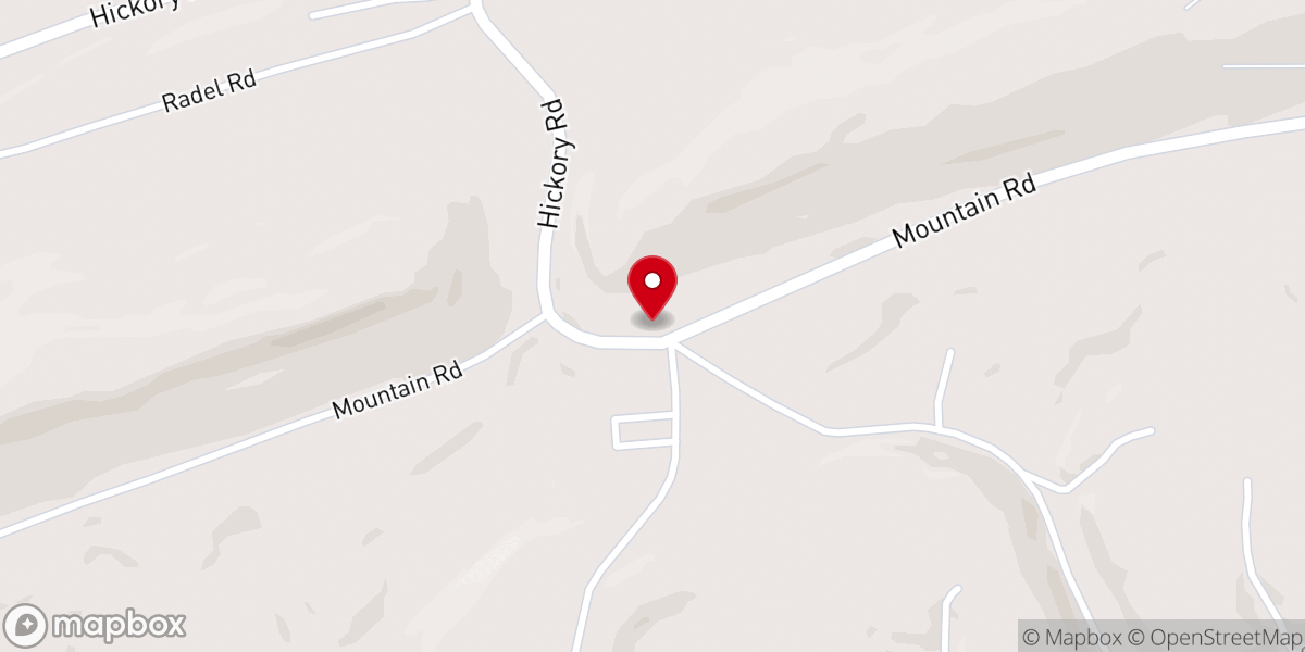 Map showing location of Zion Stone Valley Church