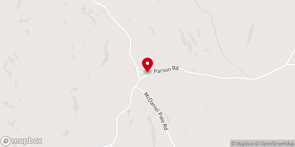 Map showing location of Marvin Chapel Church