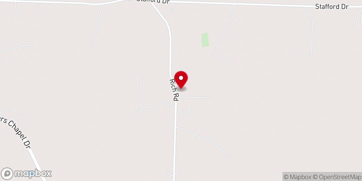 Map showing location of Carter Chapel