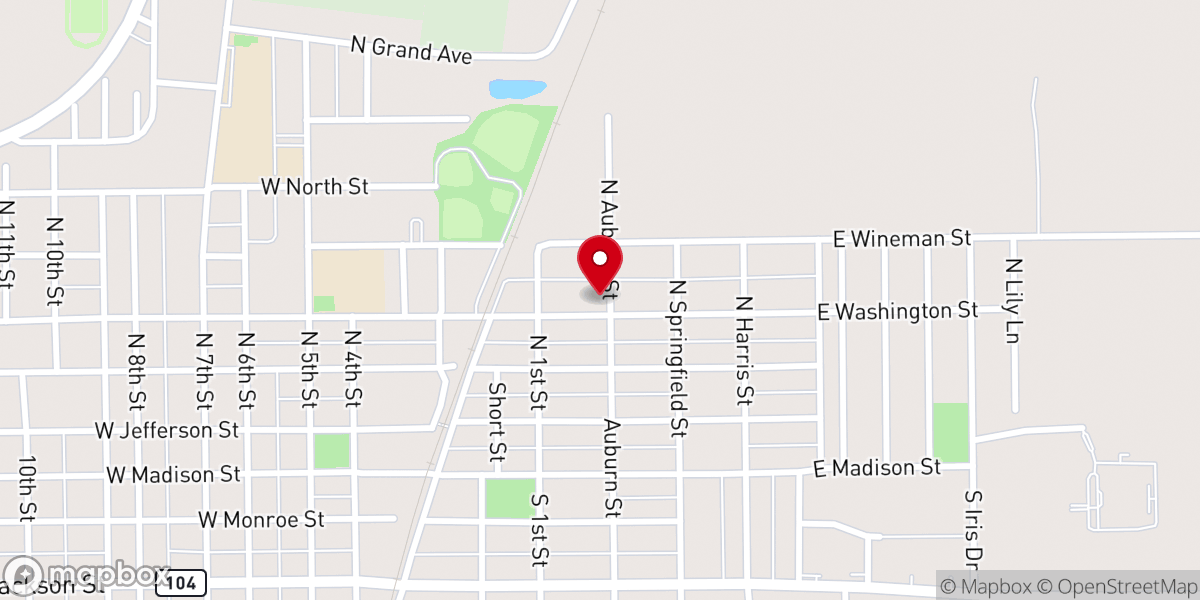 Map showing location of Saint Benedicts Roman Catholic Church