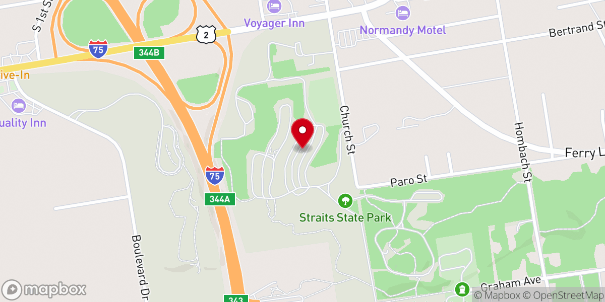 Map showing location of Restroom and Showers
