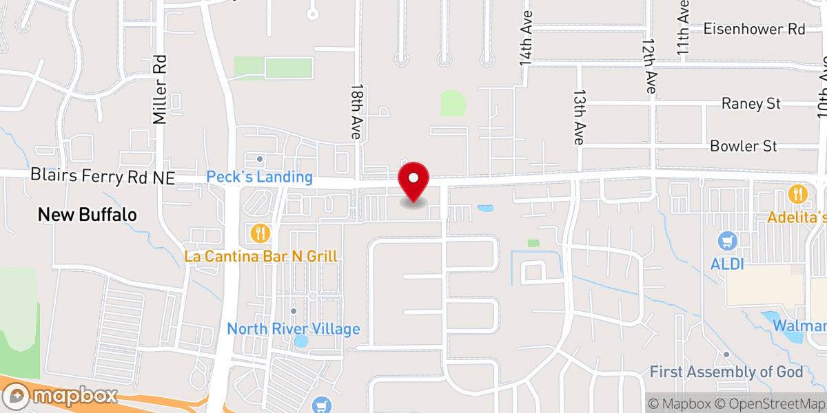 Map showing location of River of Life Ministries