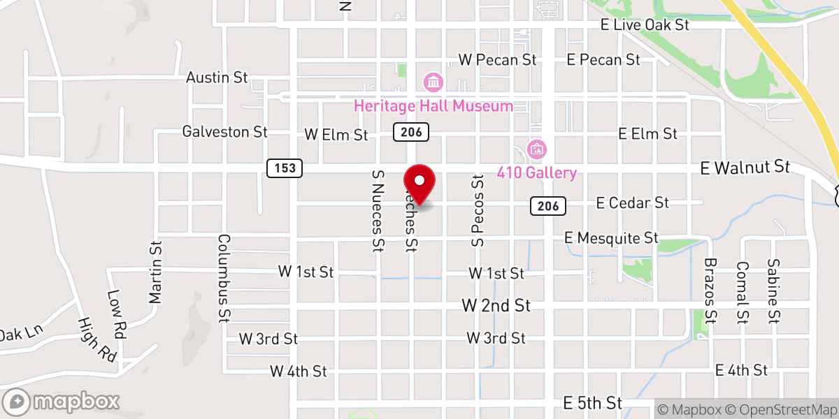Map showing location of St Mark's Episcopal Church