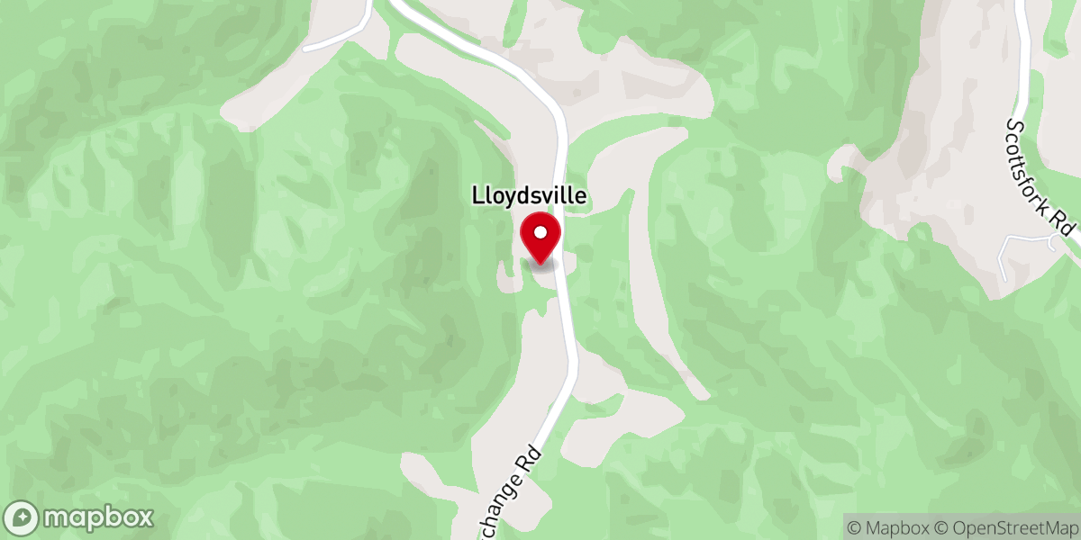 Map showing location of Loyd Chapel Methodist Episcopal Church